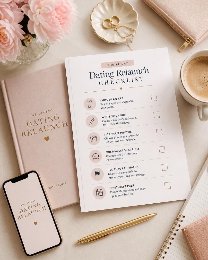 The 14-Day Dating Relaunch checklist and workbook